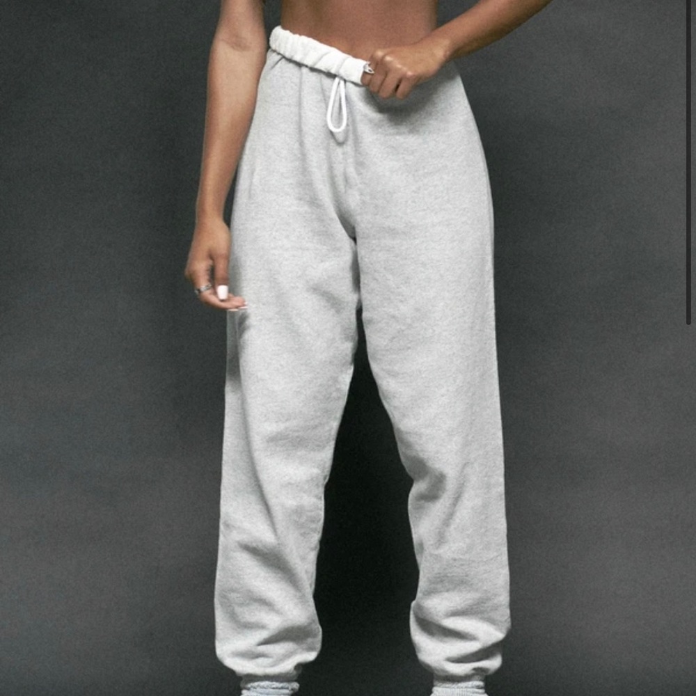 Joan Brown Oversized Joggers Gray Sweatpants